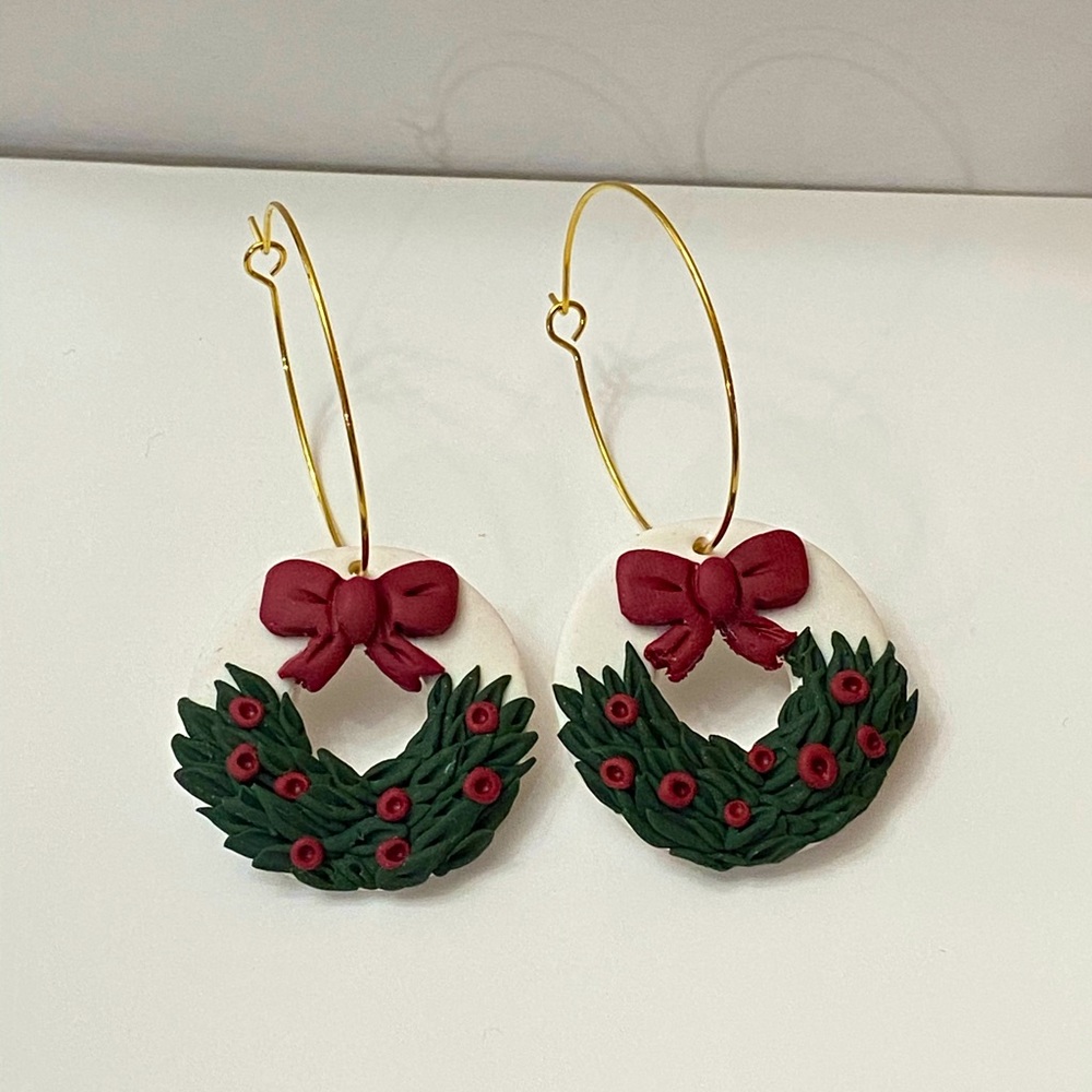 Handmade Wreath Earrings